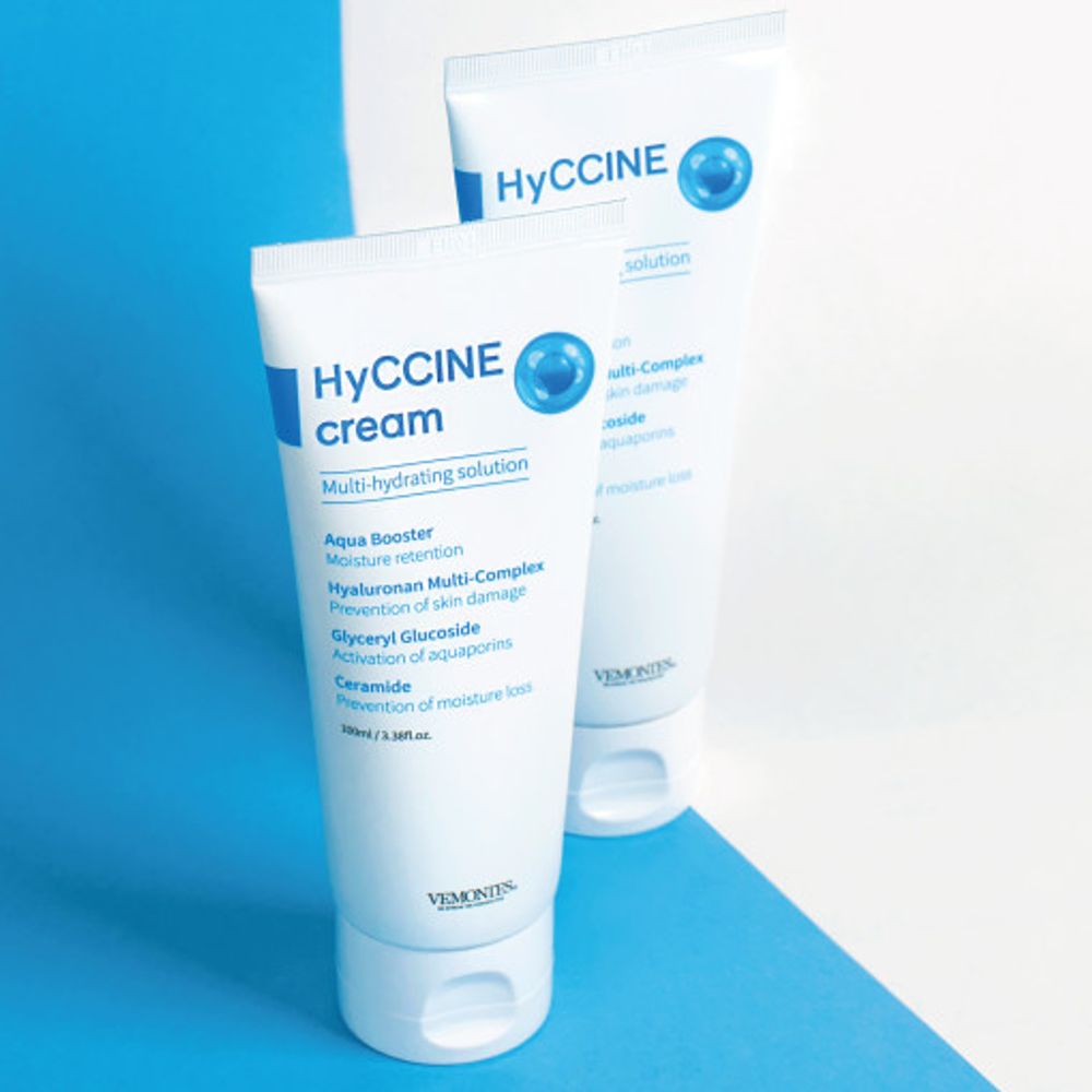 [VEMONTES] HyCCINE Aqua Booster Cream 100ml – Hyaluronan Multi-Complex, Glyceryl Glucoside, Ceramide for Deep Hydration & Skin Barrier Strength - Made in Korea